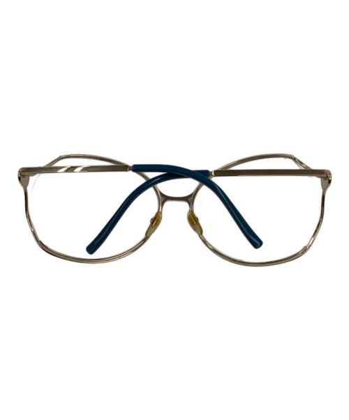 GUCCI（グッチ）GUCCI (グッチ) 眼鏡フレーム ブルー×ゴールド サイズ:63□18の古着・服飾アイテム