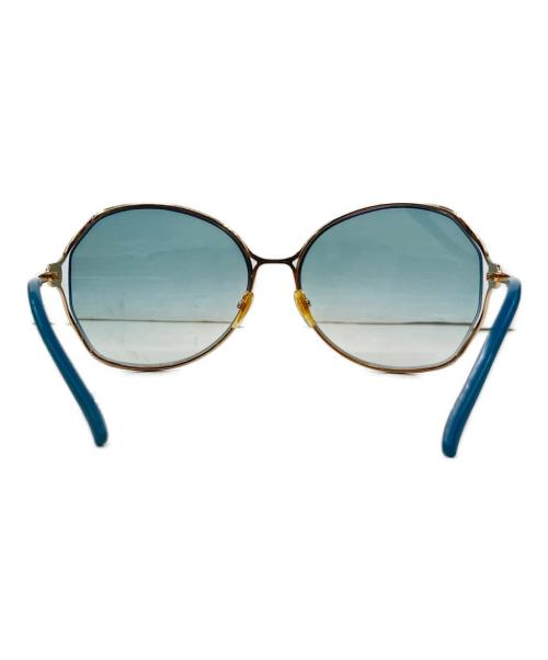 GUCCI（グッチ）GUCCI (グッチ) 眼鏡フレーム ブルー×ゴールド サイズ:63□18の古着・服飾アイテム