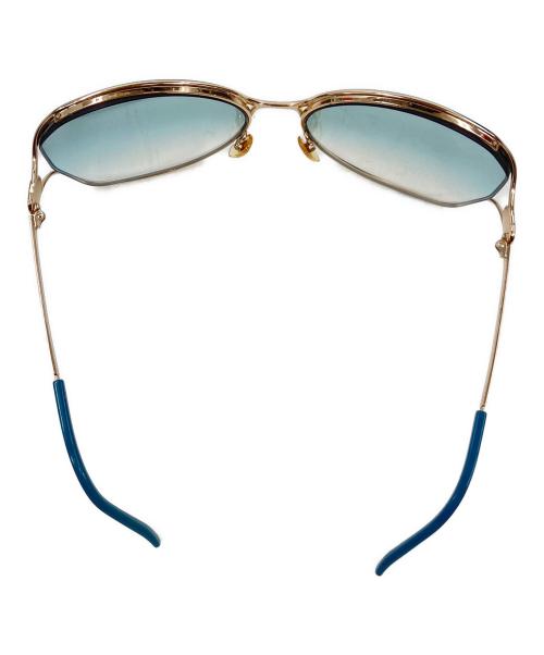 GUCCI（グッチ）GUCCI (グッチ) 眼鏡フレーム ブルー×ゴールド サイズ:63□18の古着・服飾アイテム