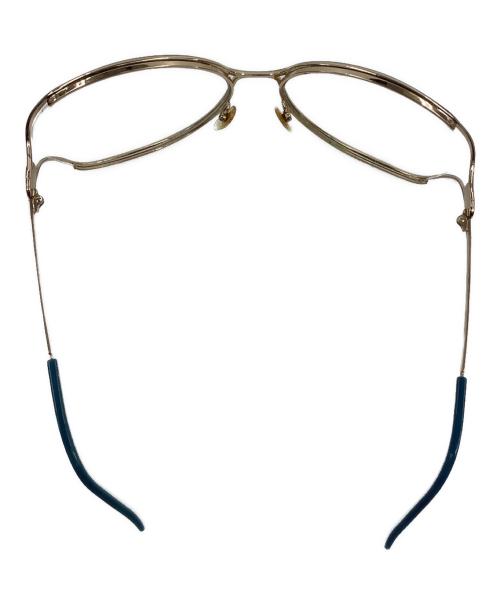 GUCCI（グッチ）GUCCI (グッチ) 眼鏡フレーム ブルー×ゴールド サイズ:63□18の古着・服飾アイテム