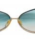 中古・古着 GUCCI (グッチ) 眼鏡フレーム ブルー×ゴールド サイズ:63□18：12000円
