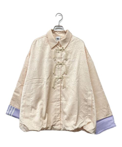 adidas Originals（アディダスオリジナル）adidas Originals (アディダスオリジナル) CNY Shirt Jacket Light Beige アイボリー×パープル サイズ:3XL 未使用品の古着・服飾アイテム