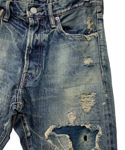 Hysteric Glamour（ヒステリックグラマー）Hysteric Glamour (ヒステリックグラマー) 00'sRWH加工デニム スリムストレートパンツ インディゴ サイズ:ｗ32Ⅼ32の古着・服飾アイテム