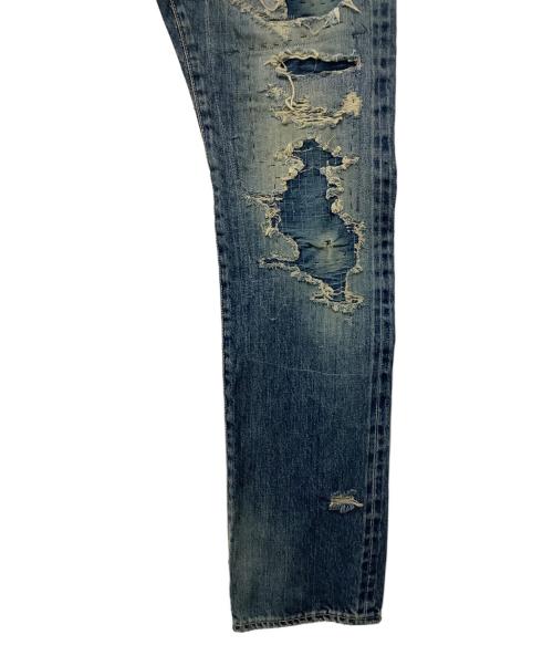 Hysteric Glamour（ヒステリックグラマー）Hysteric Glamour (ヒステリックグラマー) 00'sRWH加工デニム スリムストレートパンツ インディゴ サイズ:ｗ32Ⅼ32の古着・服飾アイテム