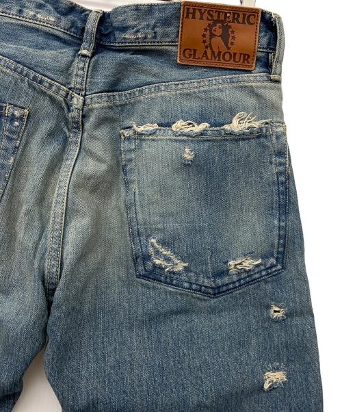 Hysteric Glamour（ヒステリックグラマー）Hysteric Glamour (ヒステリックグラマー) 00'sRWH加工デニム スリムストレートパンツ インディゴ サイズ:ｗ32Ⅼ32の古着・服飾アイテム
