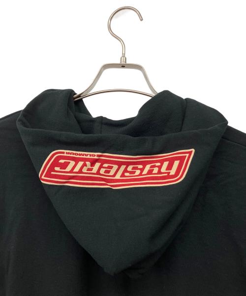 Hysteric Glamour（ヒステリックグラマー）Hysteric Glamour (ヒステリックグラマー) VIXEN GIRL ガール プリント プルオーバー パーカー ブラック サイズ:Lの古着・服飾アイテム