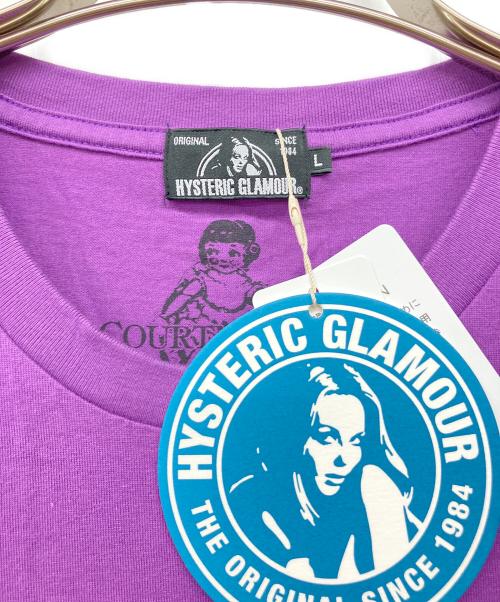 Hysteric Glamour（ヒステリックグラマー）Hysteric Glamour (ヒステリックグラマー) COURTNEY LOVE Tシャツ パープル サイズ:L 未使用品の古着・服飾アイテム