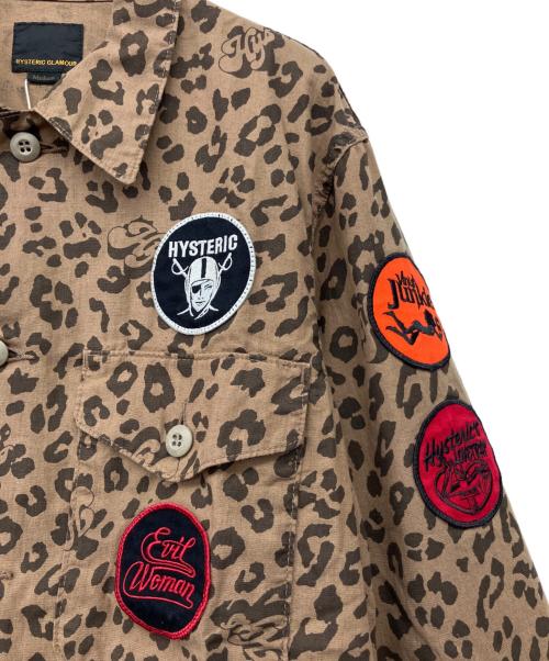 Hysteric Glamour（ヒステリックグラマー）Hysteric Glamour (ヒステリックグラマー) L/S ワッペンレオパードシャツ ベージュ サイズ:M 未使用品の古着・服飾アイテム