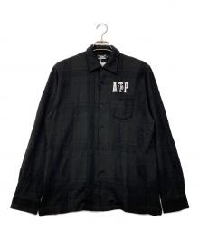 Hysteric Glamour（ヒステリックグラマー）の古着「ATP チェック ネル ボタンシャツ」｜ブラック