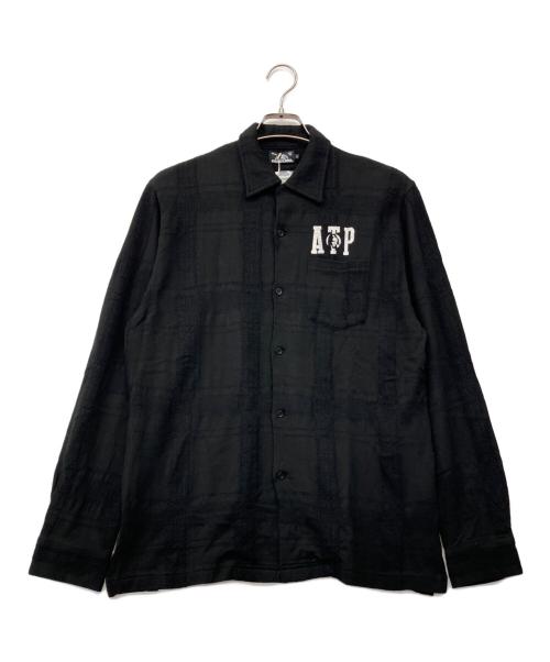 Hysteric Glamour（ヒステリックグラマー）Hysteric Glamour (ヒステリックグラマー) ATP チェック ネル ボタンシャツ ブラック サイズ:L 未使用品の古着・服飾アイテム