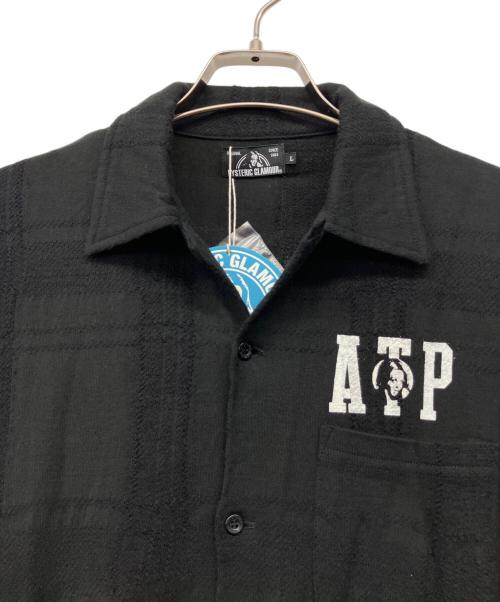 Hysteric Glamour（ヒステリックグラマー）Hysteric Glamour (ヒステリックグラマー) ATP チェック ネル ボタンシャツ ブラック サイズ:L 未使用品の古着・服飾アイテム