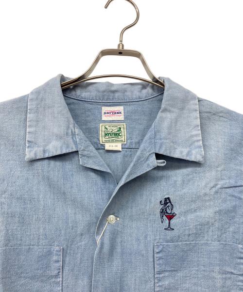 Hysteric Glamour（ヒステリックグラマー）Hysteric Glamour (ヒステリックグラマー) BIG YANK ボーリングシャツ ブルー サイズ:Lの古着・服飾アイテム