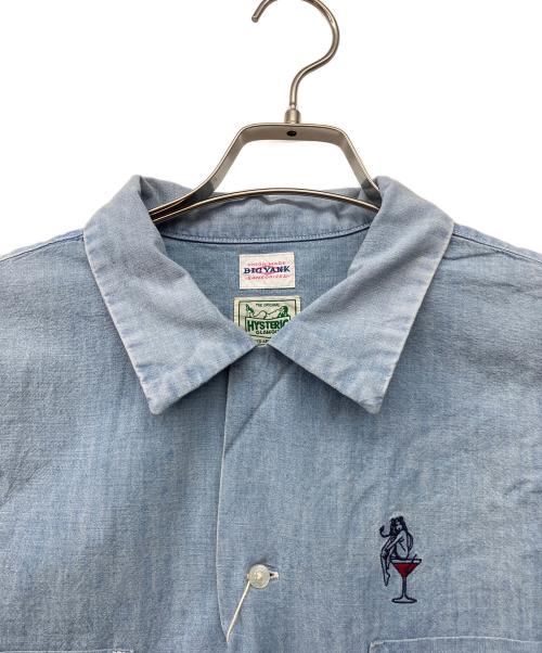 Hysteric Glamour（ヒステリックグラマー）Hysteric Glamour (ヒステリックグラマー) BIG YANK ボーリングシャツ ブルー サイズ:Lの古着・服飾アイテム