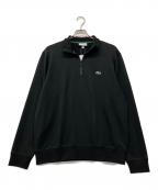 LACOSTEラコステ）の古着「ハイネックハーフジップスウェット」｜ブラック
