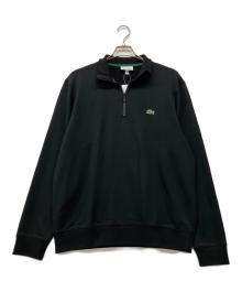 LACOSTE（ラコステ）の古着「ハイネックハーフジップスウェット」｜ブラック