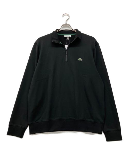 LACOSTE（ラコステ）LACOSTE (ラコステ) ハイネックハーフジップスウェット ブラック サイズ:5 未使用品の古着・服飾アイテム