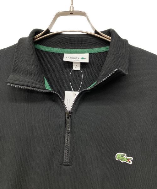 LACOSTE（ラコステ）LACOSTE (ラコステ) ハイネックハーフジップスウェット ブラック サイズ:5 未使用品の古着・服飾アイテム