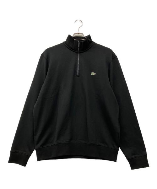 LACOSTE（ラコステ）LACOSTE (ラコステ) ハイネックハーフジップスウェット ブラック サイズ:5 未使用品の古着・服飾アイテム