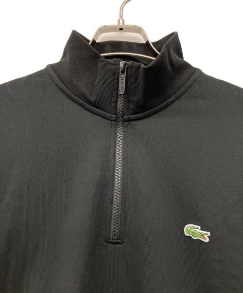 LACOSTE（ラコステ）LACOSTE (ラコステ) ハイネックハーフジップスウェット ブラック サイズ:5 未使用品の古着・服飾アイテム