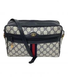 GUCCI（グッチ）の古着「80's ショルダーバッグ」｜グレー×ネイビー