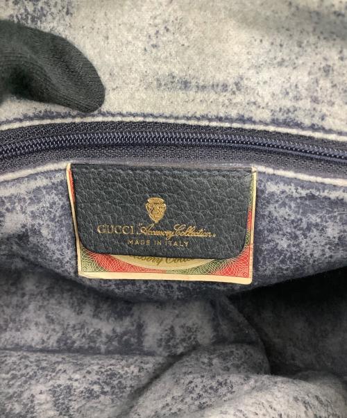 GUCCI（グッチ）GUCCI (グッチ) 80's ショルダーバッグ グレー×ネイビーの古着・服飾アイテム