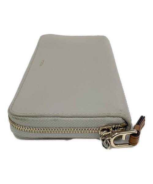 FURLA（フルラ）FURLA (フルラ) NUVOLA ラウンドファスナーロングウォレット ベージュの古着・服飾アイテム