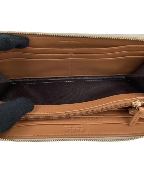 FURLA（フルラ）FURLA (フルラ) NUVOLA ラウンドファスナーロングウォレット ベージュの古着・服飾アイテム