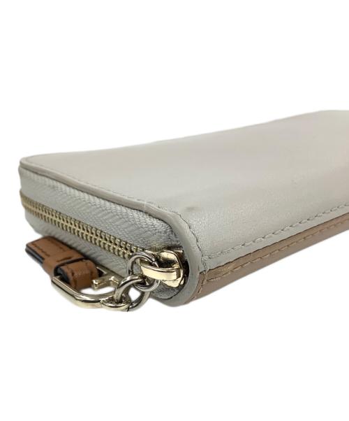FURLA（フルラ）FURLA (フルラ) NUVOLA ラウンドファスナーロングウォレット ベージュの古着・服飾アイテム