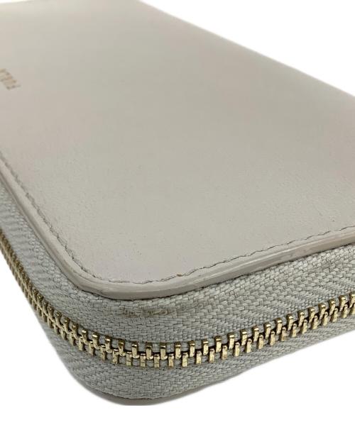 FURLA（フルラ）FURLA (フルラ) NUVOLA ラウンドファスナーロングウォレット ベージュの古着・服飾アイテム