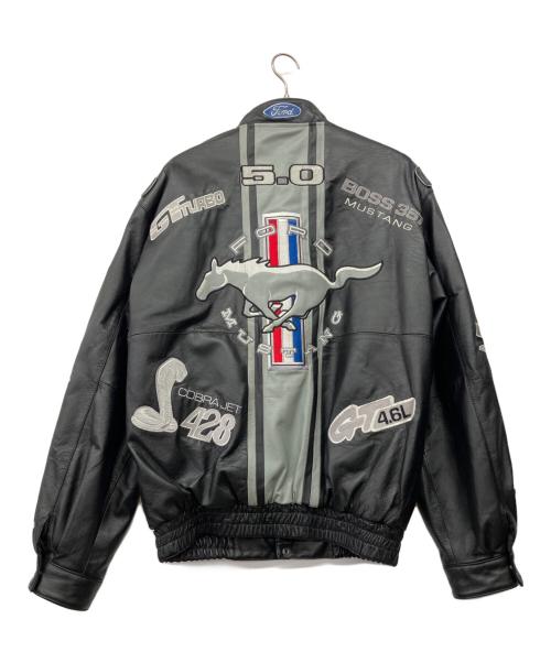 JH DESING（ジェイエイチデザイン）JH DESING (ジェイエイチデザイン) FORD MUSTANGレーシングジャケット ブラック サイズ:Mの古着・服飾アイテム