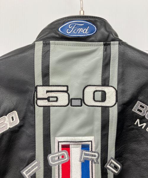 JH DESING（ジェイエイチデザイン）JH DESING (ジェイエイチデザイン) FORD MUSTANGレーシングジャケット ブラック サイズ:Mの古着・服飾アイテム