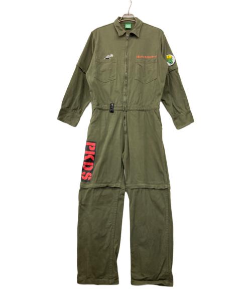 PUNK DRUNKERS（パンクドランカーズ）PUNK DRUNKERS (パンクドランカーズ) 地球つなぎ(EARTH JUMPSUIT) カーキ サイズ:Lの古着・服飾アイテム