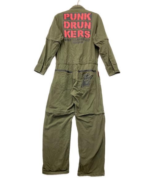 PUNK DRUNKERS（パンクドランカーズ）PUNK DRUNKERS (パンクドランカーズ) 地球つなぎ(EARTH JUMPSUIT) カーキ サイズ:Lの古着・服飾アイテム