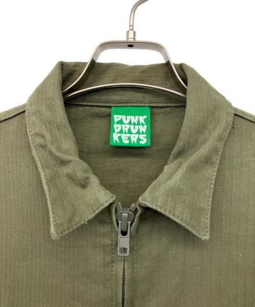 PUNK DRUNKERS（パンクドランカーズ）PUNK DRUNKERS (パンクドランカーズ) 地球つなぎ(EARTH JUMPSUIT) カーキ サイズ:Lの古着・服飾アイテム
