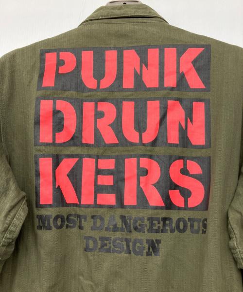PUNK DRUNKERS（パンクドランカーズ）PUNK DRUNKERS (パンクドランカーズ) 地球つなぎ(EARTH JUMPSUIT) カーキ サイズ:Lの古着・服飾アイテム