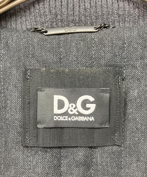 D&G（ディーアンドジー）D&G (ディーアンドジー) リブラムレザーブルゾン ブラック サイズ:48の古着・服飾アイテム