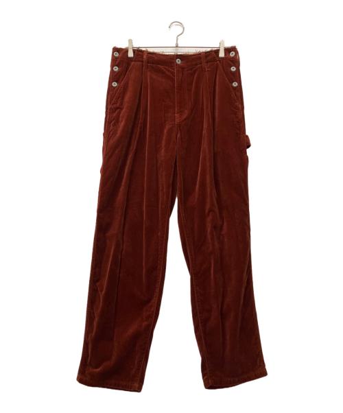 doublet（ダブレット）doublet (ダブレット) CUT OFF VELVET PANTS ブラウン サイズ:Mの古着・服飾アイテム
