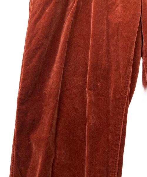 doublet（ダブレット）doublet (ダブレット) CUT OFF VELVET PANTS ブラウン サイズ:Mの古着・服飾アイテム