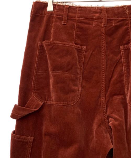 doublet（ダブレット）doublet (ダブレット) CUT OFF VELVET PANTS ブラウン サイズ:Mの古着・服飾アイテム