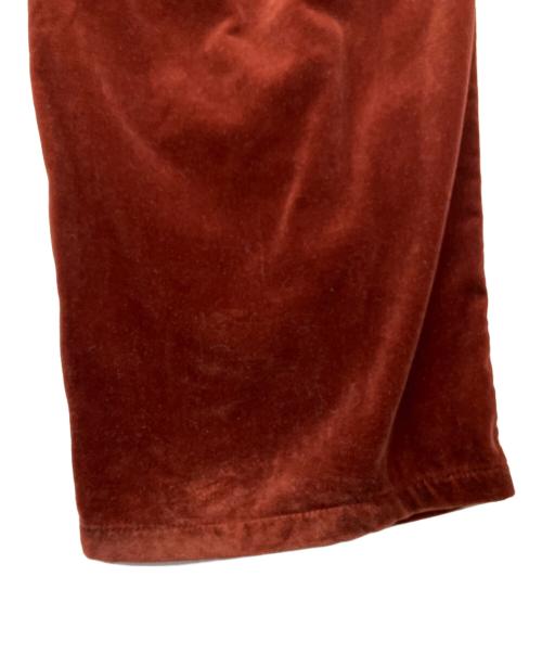 doublet（ダブレット）doublet (ダブレット) CUT OFF VELVET PANTS ブラウン サイズ:Mの古着・服飾アイテム