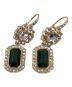 PRADA（プラダ）の古着「Gold & Multi Crystal Drop Earrings」