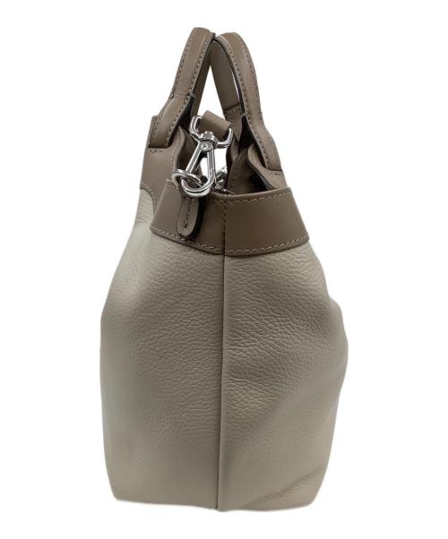 GIANNI CHIARINI（ジャンニ キアリーニ）GIANNI CHIARINI (ジャンニ キアリーニ) 2WAYハンドバッグ ベージュ×ブラウンの古着・服飾アイテム