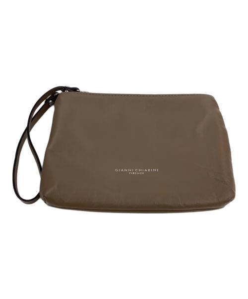 GIANNI CHIARINI（ジャンニ キアリーニ）GIANNI CHIARINI (ジャンニ キアリーニ) 2WAYハンドバッグ ベージュ×ブラウンの古着・服飾アイテム