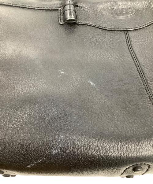 TOD'S（トッズ）TOD'S (トッズ) レザートートバッグ ブラックの古着・服飾アイテム