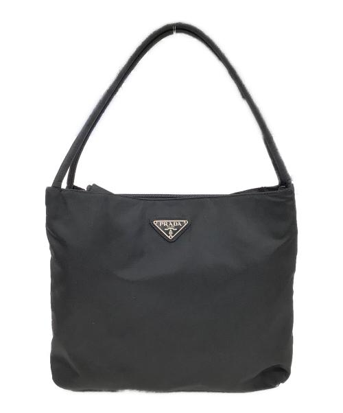 PRADA（プラダ）PRADA (プラダ) ナイロンショルダーバッグ ブラックの古着・服飾アイテム