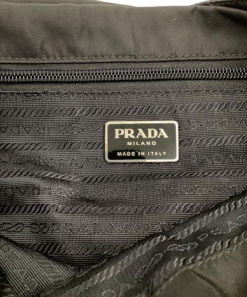 PRADA（プラダ）PRADA (プラダ) ナイロンショルダーバッグ ブラックの古着・服飾アイテム