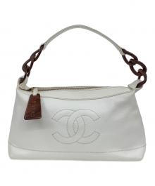 CHANEL（シャネル）の古着「ショートストラップワンショルダーバッグ」｜ホワイト