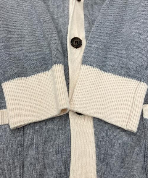 maison kitsune（メゾンキツネ）MAISON KITSUNE (メゾンキツネ) 薄手カーディガン グレー サイズ:Mの古着・服飾アイテム