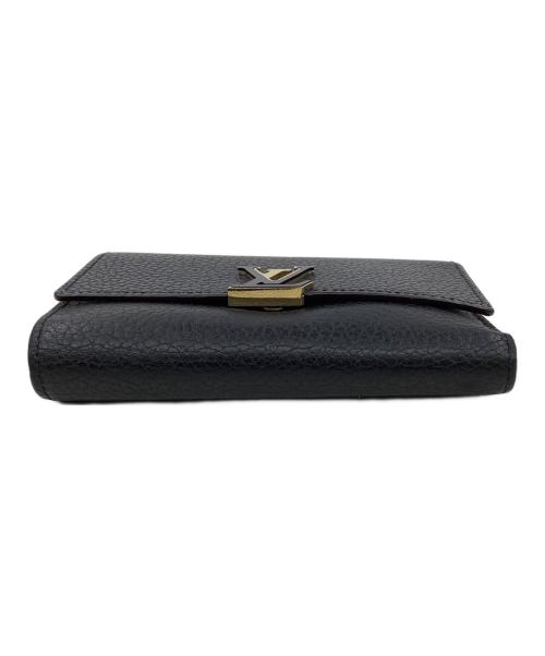 LOUIS VUITTON（ルイ ヴィトン）LOUIS VUITTON (ルイ ヴィトン) ポルトフォイユ・カプシーヌ コンパクト ノワール・ホットピンクの古着・服飾アイテム
