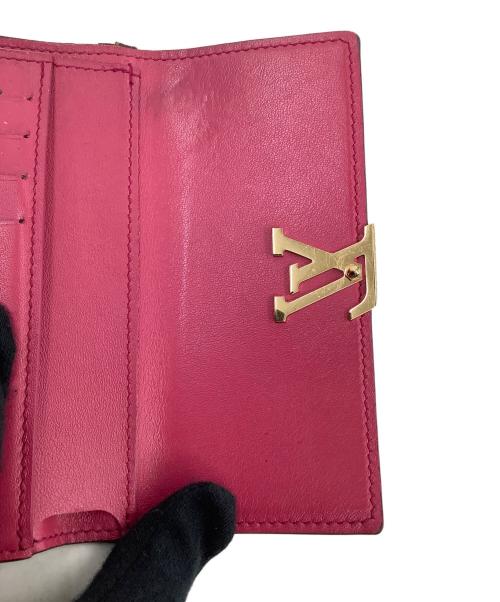LOUIS VUITTON（ルイ ヴィトン）LOUIS VUITTON (ルイ ヴィトン) ポルトフォイユ・カプシーヌ コンパクト ノワール・ホットピンクの古着・服飾アイテム